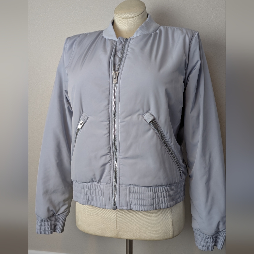 Athleta PrimaLoft Northstar Gray Matter Bomber Jacket Large
